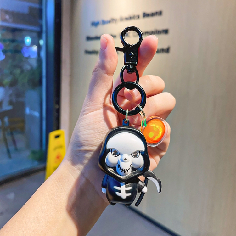 Luminous style 3D stereosc car keychain bag hanging accessories price for 5 pcs