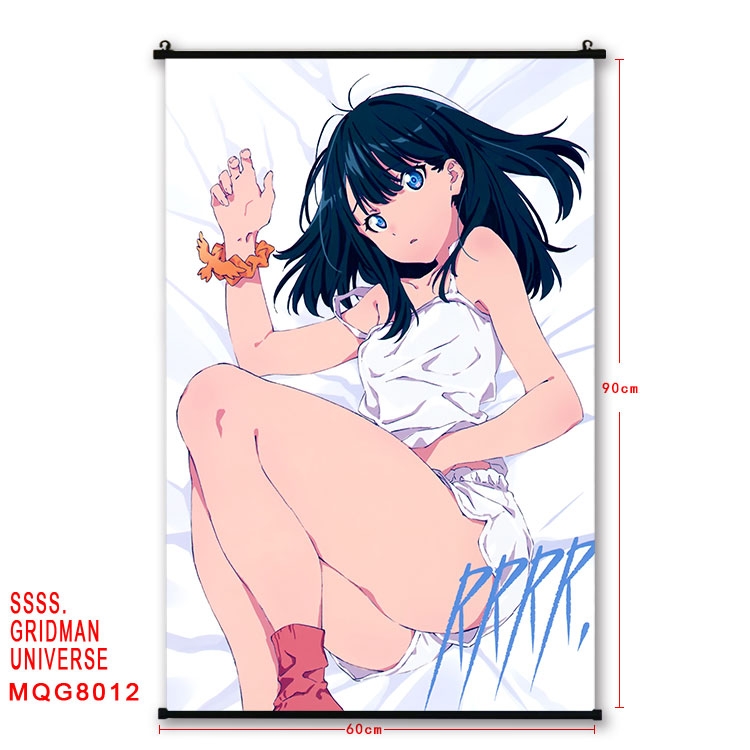 GRIDMAN UNIVERSE Anime black Plastic rod Cloth painting Wall Scroll 60X90CM MQG-8012
