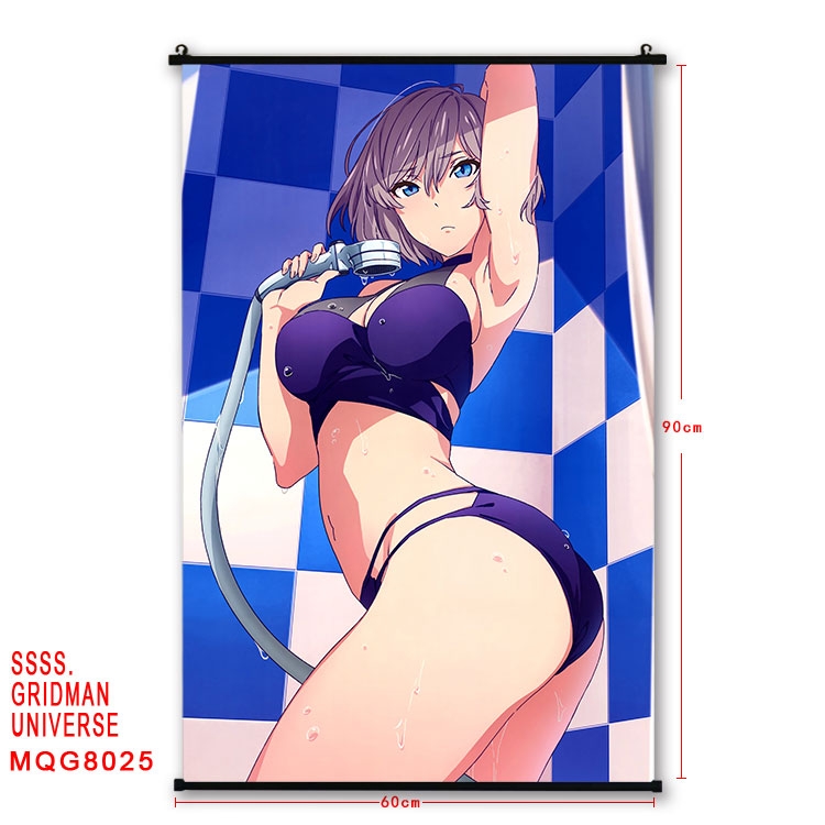 GRIDMAN UNIVERSE Anime black Plastic rod Cloth painting Wall Scroll 60X90CM  MQG-8025