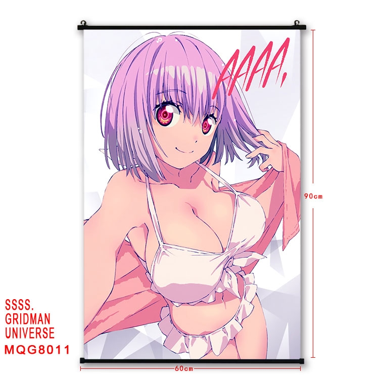 GRIDMAN UNIVERSE Anime black Plastic rod Cloth painting Wall Scroll 60X90CM MQG-8011