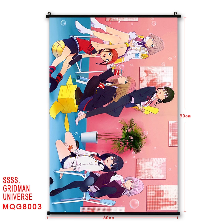GRIDMAN UNIVERSE Anime black Plastic rod Cloth painting Wall Scroll 60X90CM MQG-8003