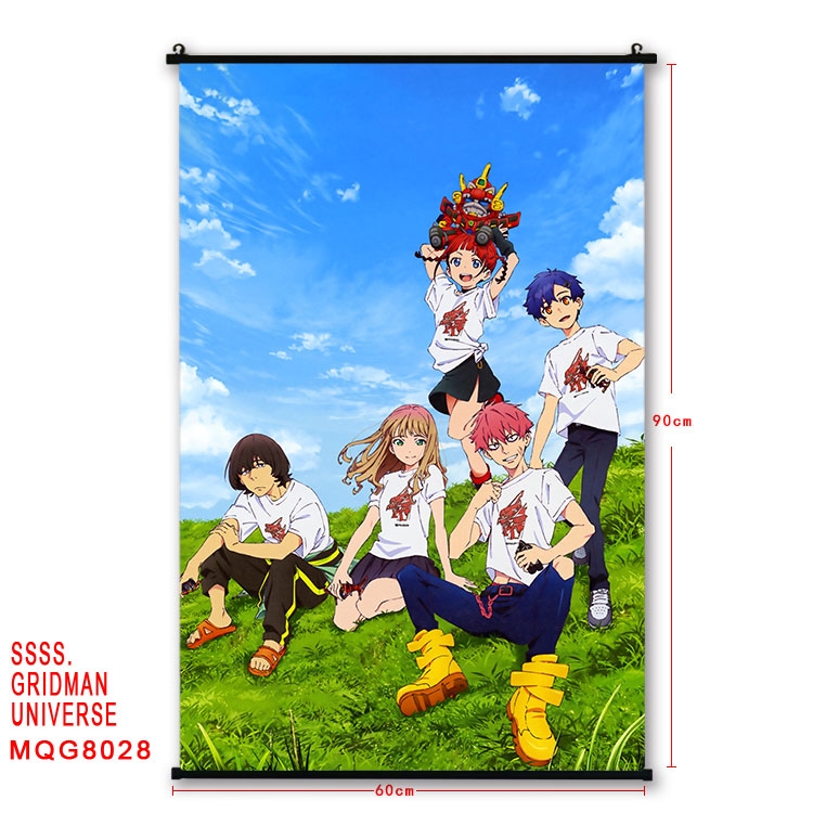 GRIDMAN UNIVERSE Anime black Plastic rod Cloth painting Wall Scroll 60X90CM MQG-8028
