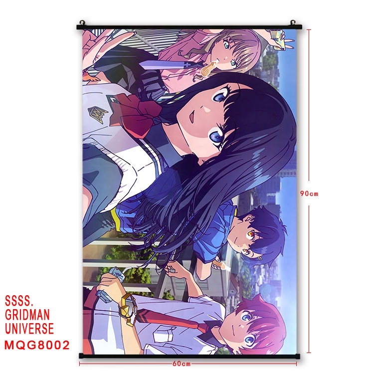 GRIDMAN UNIVERSE Anime black Plastic rod Cloth painting Wall Scroll 60X90CM  MQG-8002