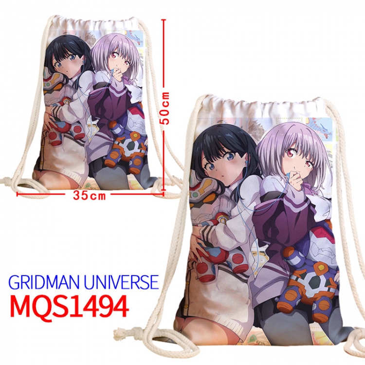 GRIDMAN UNIVERSE Canvas drawstring pocket backpack 50x35cm  MQS-1494