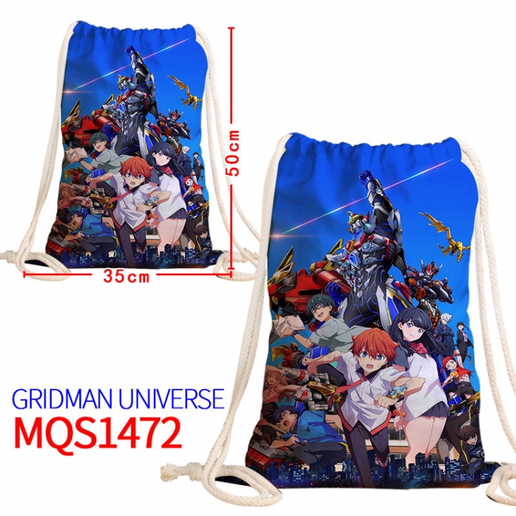 GRIDMAN UNIVERSE Canvas drawstring pocket backpack 50x35cm MQS-1472