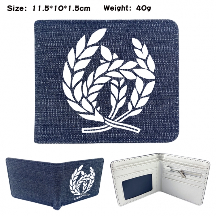 Honkai: Star Rail Anime denim folding full-color wallet 11.5X10X1.5CM
