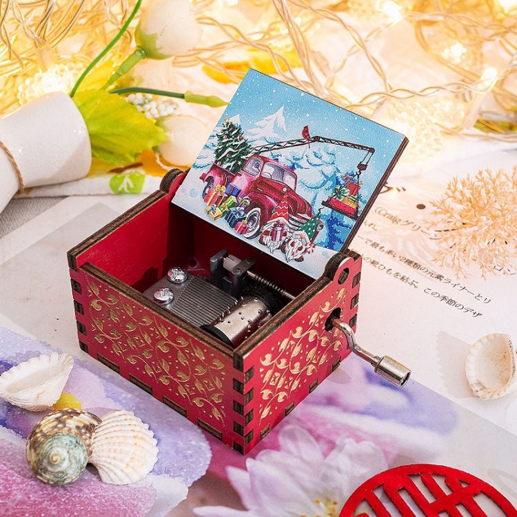 Christmas collection Stall display hand cranked music box vintage music box gift 6.4X5.2X4.2CM price for 5 pcs