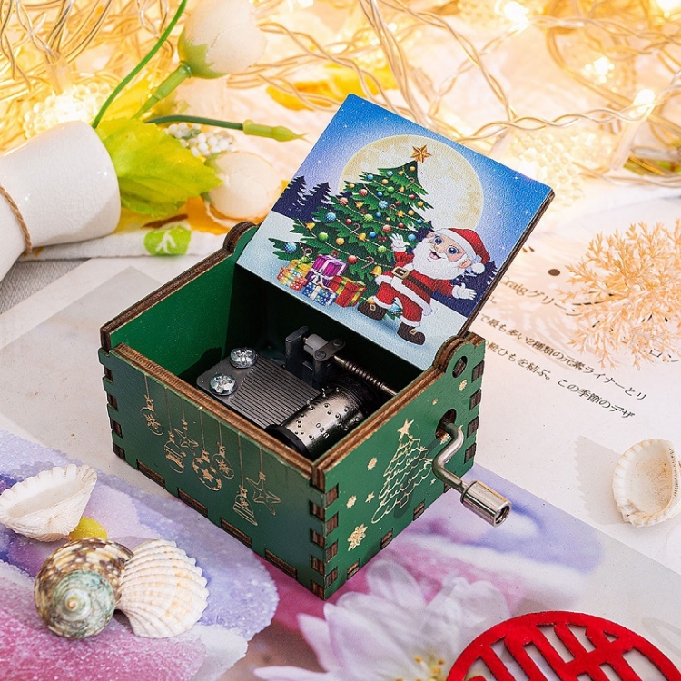 Christmas collection Stall display hand cranked music box vintage music box gift 6.4X5.2X4.2CM price for 5 pcs