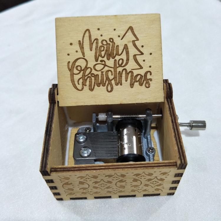 Christmas collection Stall display hand cranked music box vintage music box gift 6.4X5.2X4.2CM price for 5 pcs