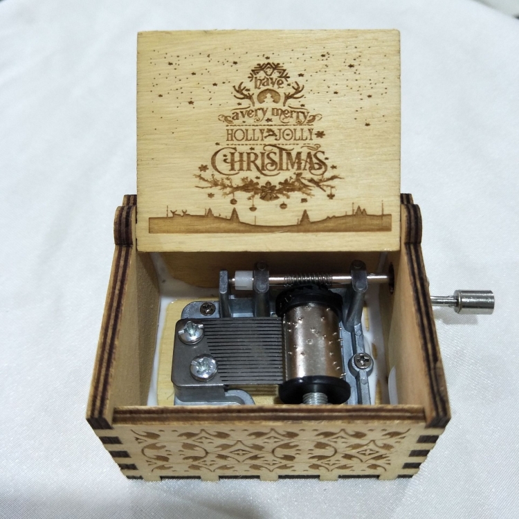Christmas collection Stall display hand cranked music box vintage music box gift 6.4X5.2X4.2CM price for 5 pcs
