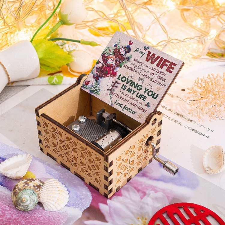 Christmas collection Stall display hand cranked music box vintage music box gift 6.4X5.2X4.2CM price for 5 pcs