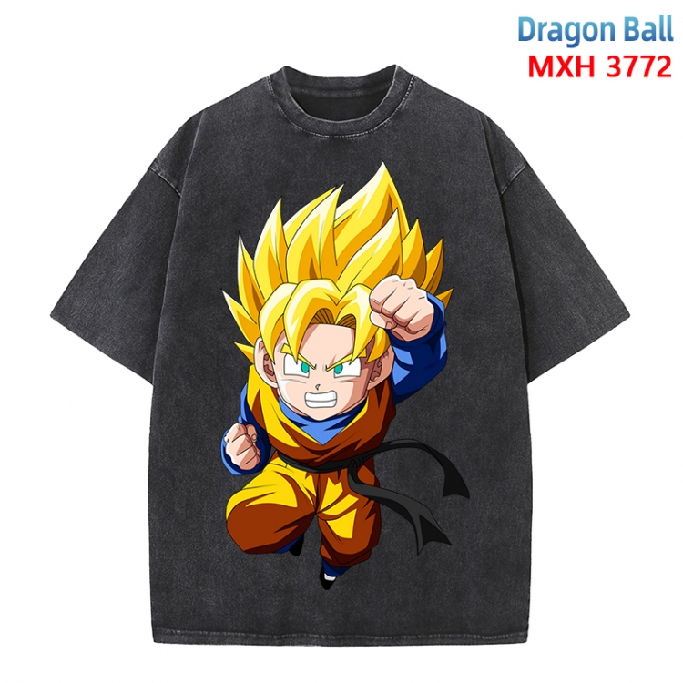DRAGON BALL Anime peripheral pure cotton washed and worn T-shirt from S to 4XL