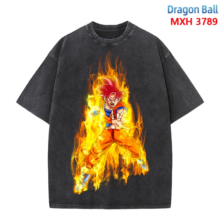 DRAGON BALL Anime peripheral pure cotton washed and worn T-shirt from S to 4XL