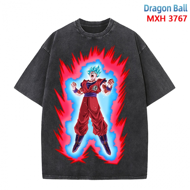 DRAGON BALL Anime peripheral pure cotton washed and worn T-shirt from S to 4XL