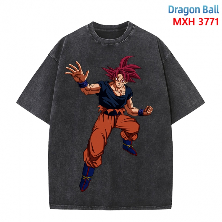 DRAGON BALL Anime peripheral pure cotton washed and worn T-shirt from S to 4XL