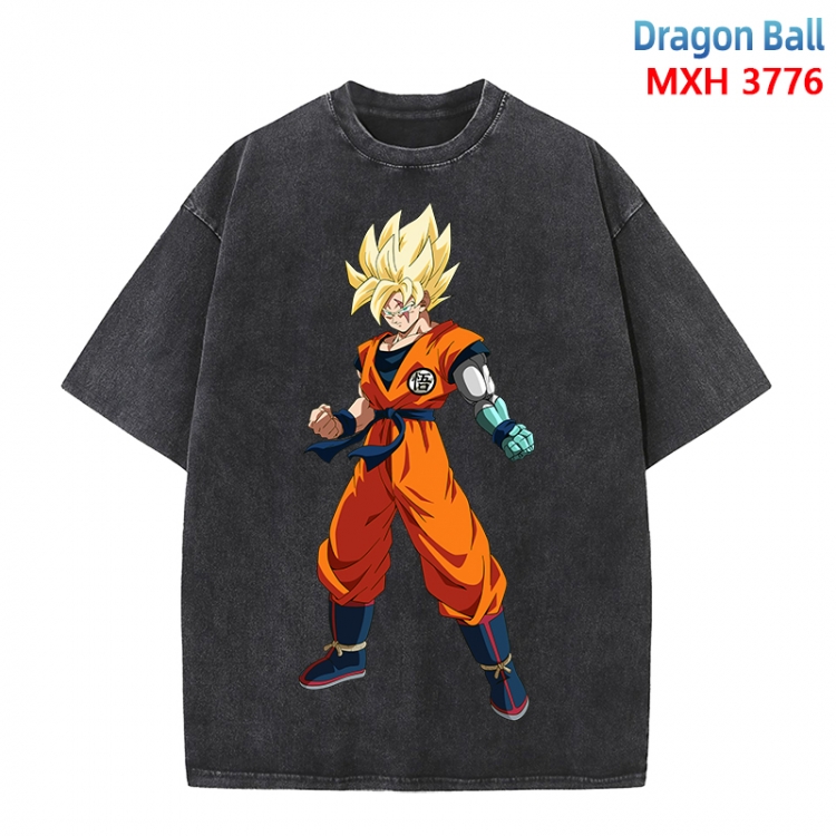 DRAGON BALL Anime peripheral pure cotton washed and worn T-shirt from S to 4XL