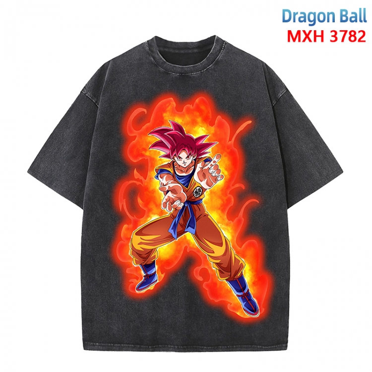 DRAGON BALL Anime peripheral pure cotton washed and worn T-shirt from S to 4XL