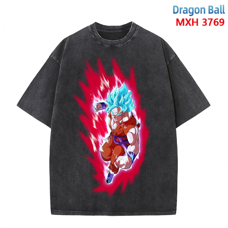 DRAGON BALL Anime peripheral pure cotton washed and worn T-shirt from S to 4XL