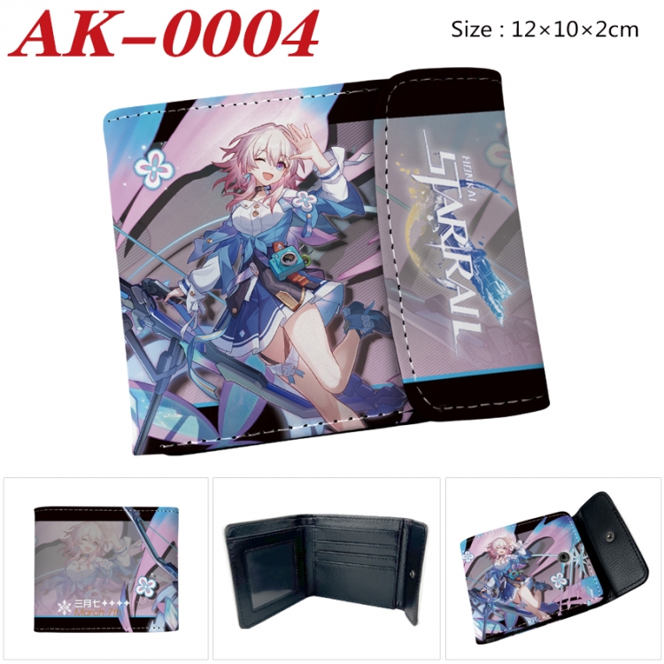 Honkai：StarRail Anime PU leather full color buckle 20% off wallet 12X10X2CM