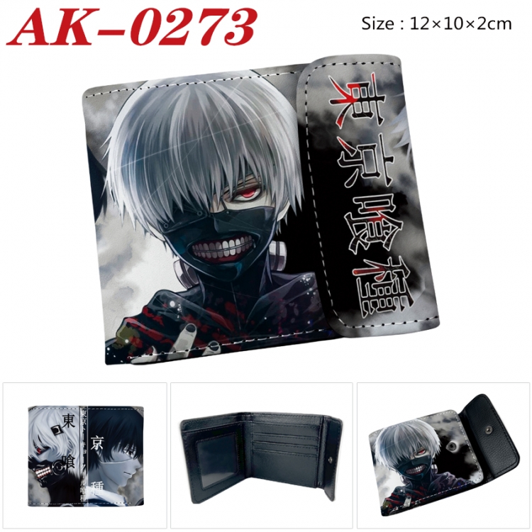 Tokyo Ghoul Anime PU leather full color buckle 20% off wallet 12X10X2CM