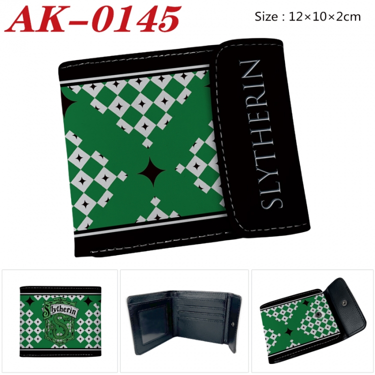 Harry Potter Anime PU leather full color buckle 20% off wallet 12X10X2CM