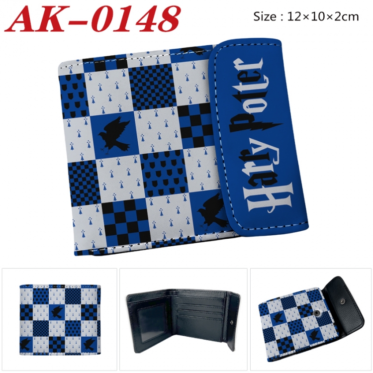 Harry Potter Anime PU leather full color buckle 20% off wallet 12X10X2CM