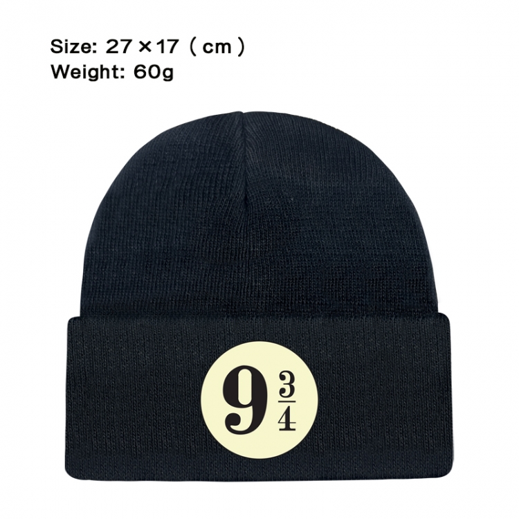 Harry Potter Anime printed plush knitted hat warm hat 27X17cm 60g