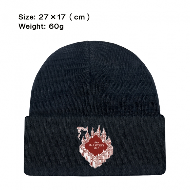 Harry Potter Anime printed plush knitted hat warm hat 27X17cm 60g