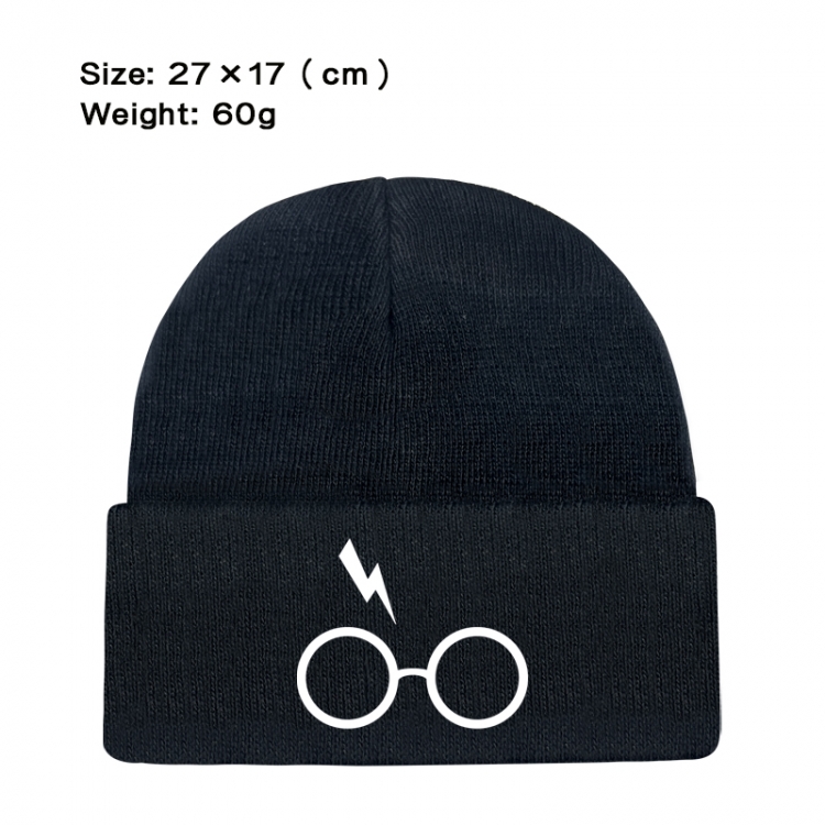Harry Potter Anime printed plush knitted hat warm hat 27X17cm 60g