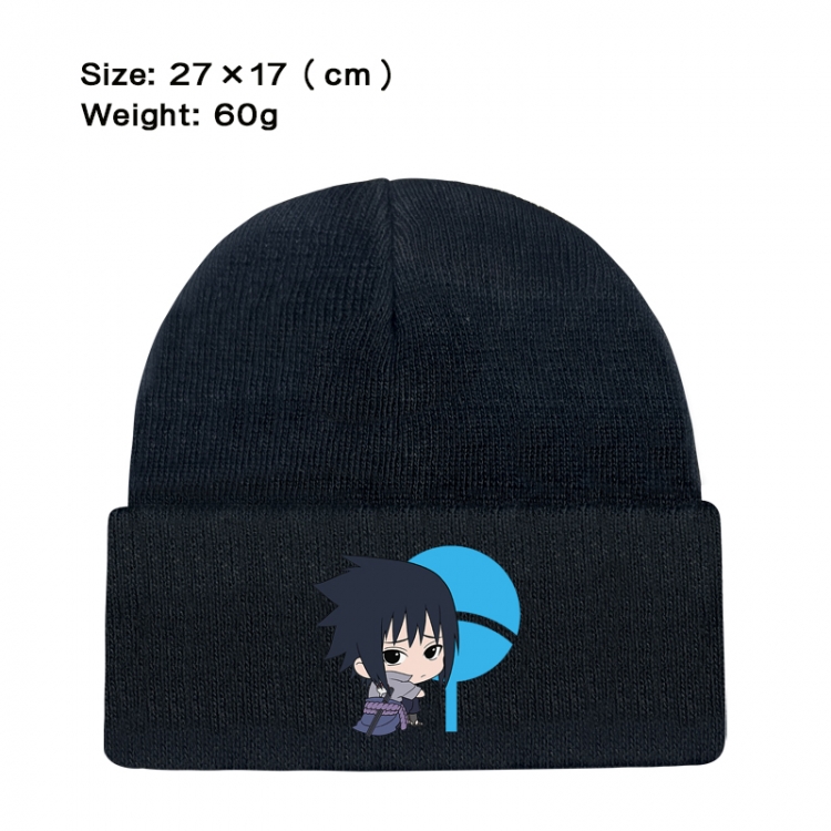 Naruto Anime printed plush knitted hat warm hat 27X17cm 60g
