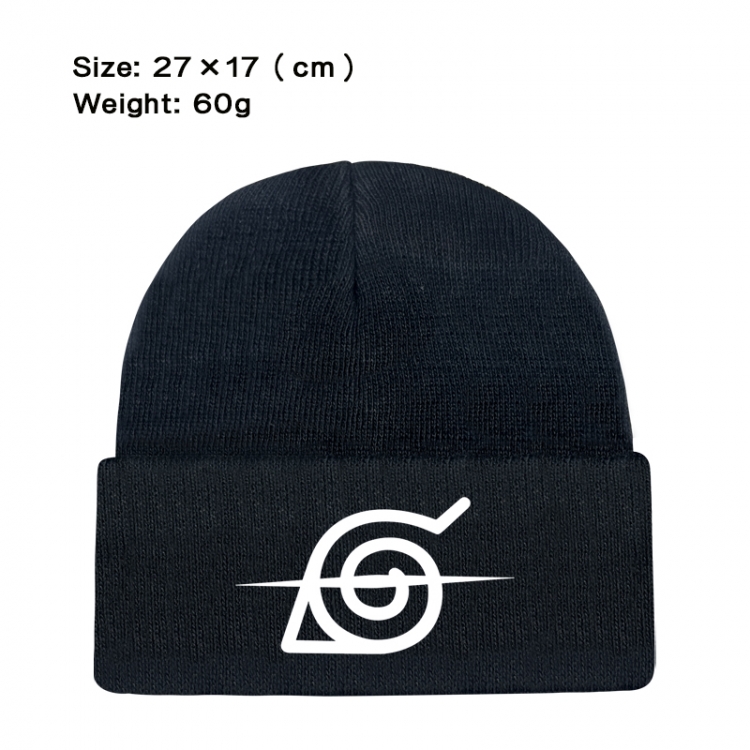 Naruto Anime printed plush knitted hat warm hat 27X17cm 60g