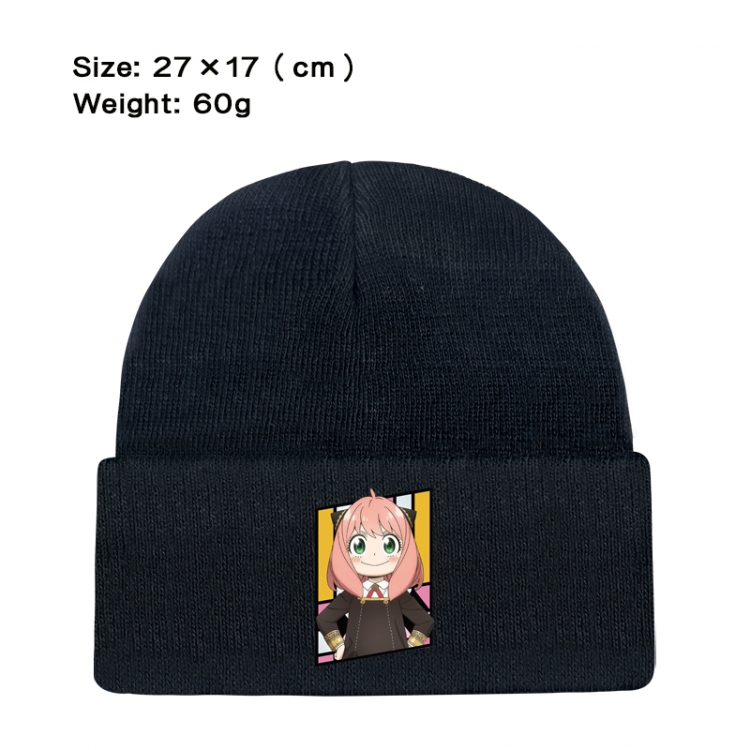 SPY×FAMILY Anime printed plush knitted hat warm hat 27X17cm 60g