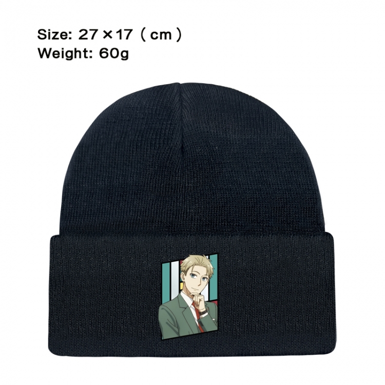 SPY×FAMILY Anime printed plush knitted hat warm hat 27X17cm 60g