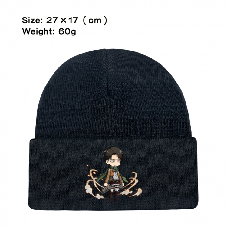 Shingeki no Kyojin Anime printed plush knitted hat warm hat 27X17cm 60g