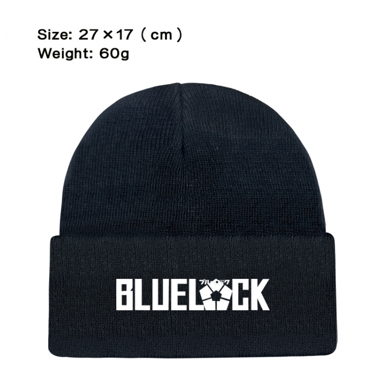BLUE LOCK Anime printed plush knitted hat warm hat 27X17cm 60g