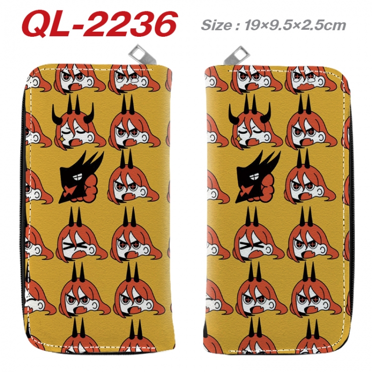 Chainsawman Anime peripheral PU leather full-color long zippered wallet 19.5x9.5x2.5cm