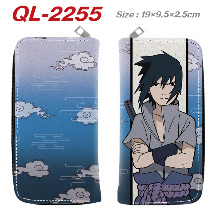 Naruto Anime peripheral PU leather full-color long zippered wallet 19.5x9.5x2.5cm
