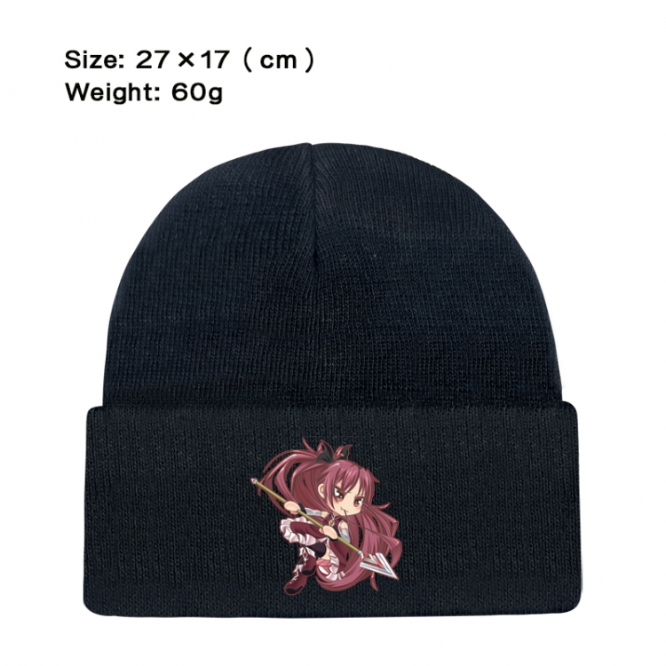 Magical Girl Madoka of the Magus Anime printed plush knitted hat warm hat 27X17cm 60g