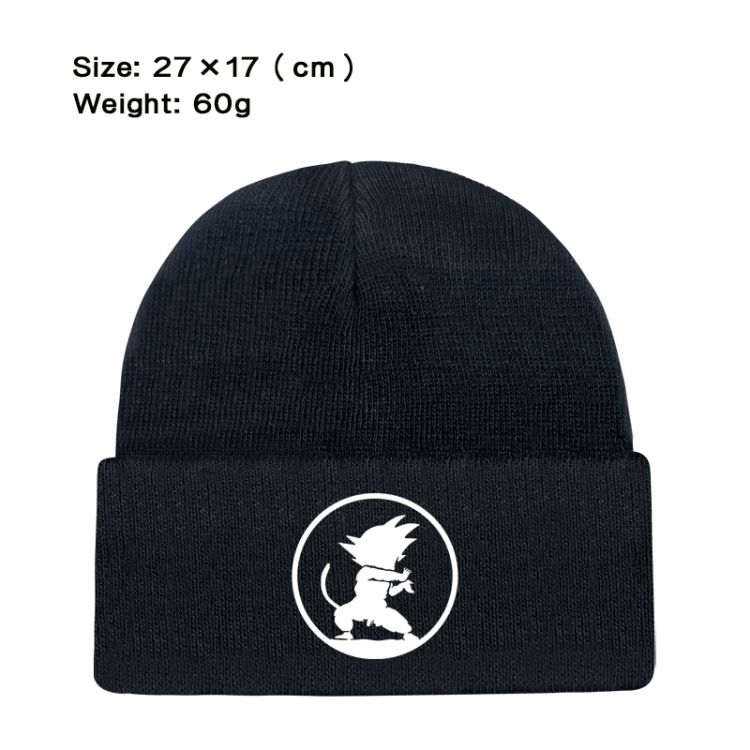 DRAGON BALL Anime printed plush knitted hat warm hat 27X17cm 60g