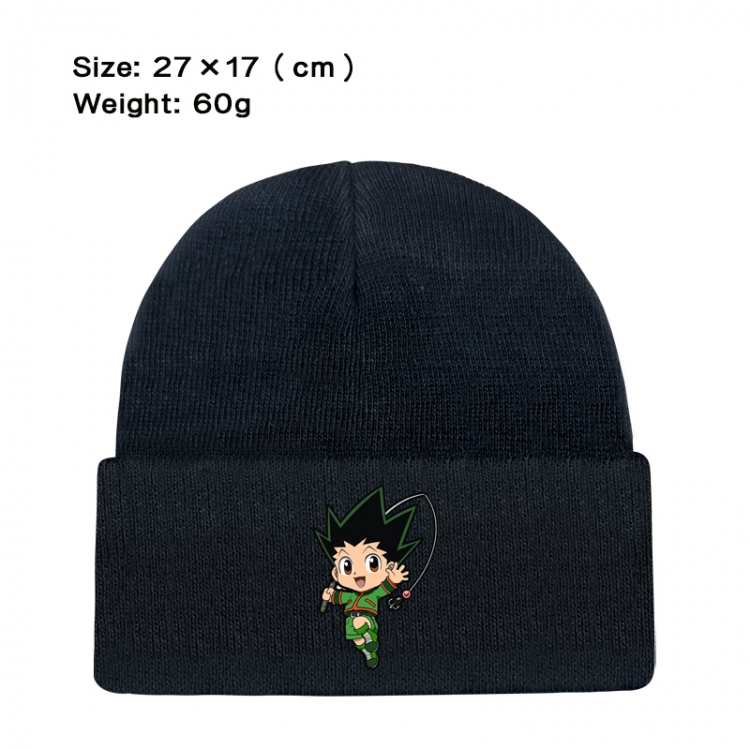 HunterXHunter Anime printed plush knitted hat warm hat 27X17cm 60g