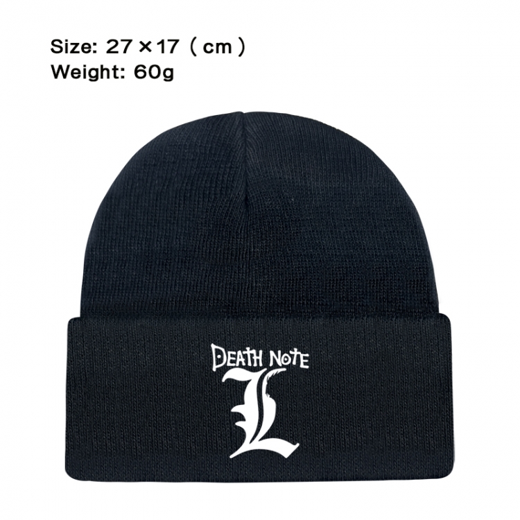 Death note Anime printed plush knitted hat warm hat 27X17cm 60g