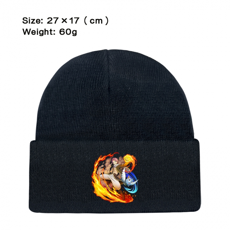 Fairy tail Anime printed plush knitted hat warm hat 27X17cm 60g