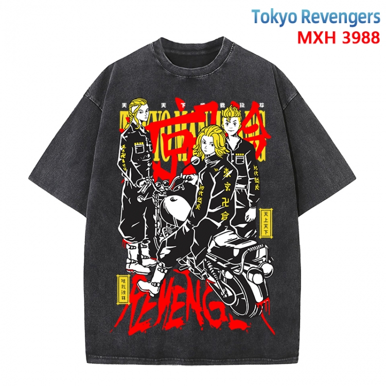Tokyo Revengers Anime peripheral pure cotton washed and worn T-shirt from S to 4XL
