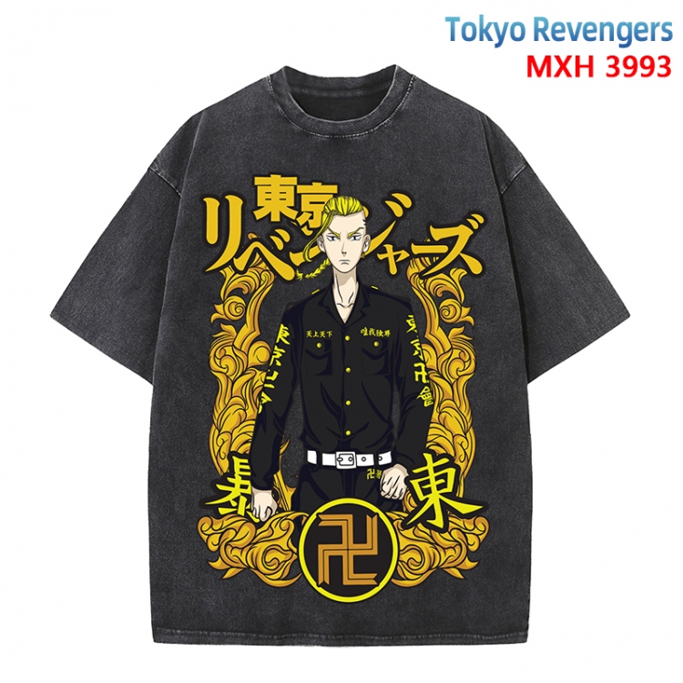 Tokyo Revengers Anime peripheral pure cotton washed and worn T-shirt from S to 4XL