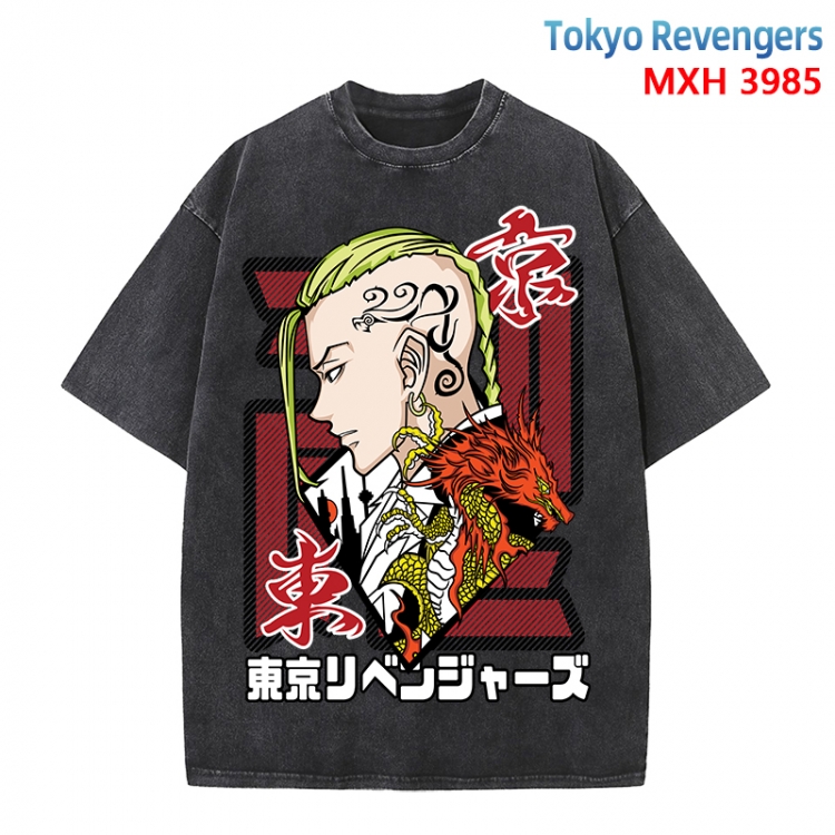 Tokyo Revengers Anime peripheral pure cotton washed and worn T-shirt from S to 4XL