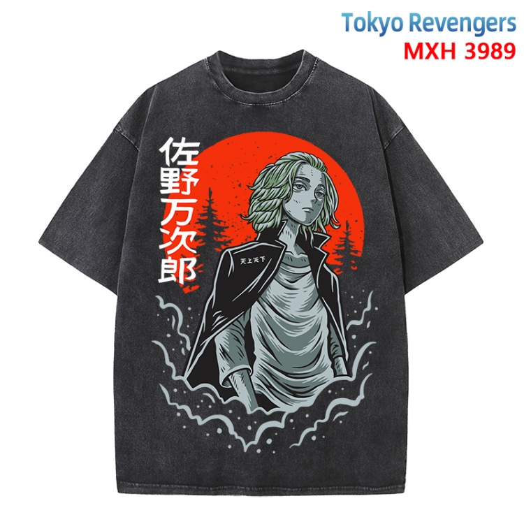 Tokyo Revengers Anime peripheral pure cotton washed and worn T-shirt from S to 4XL