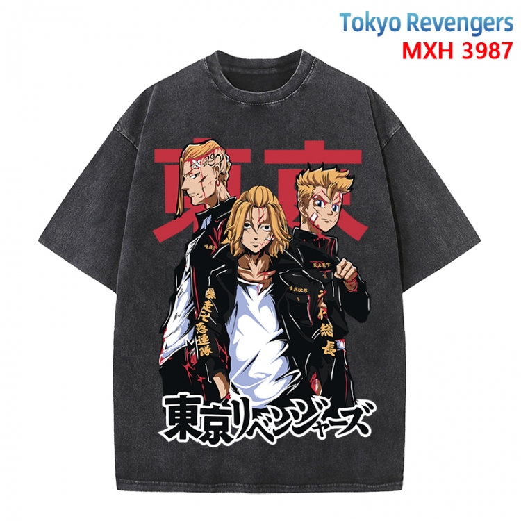 Tokyo Revengers Anime peripheral pure cotton washed and worn T-shirt from S to 4XL