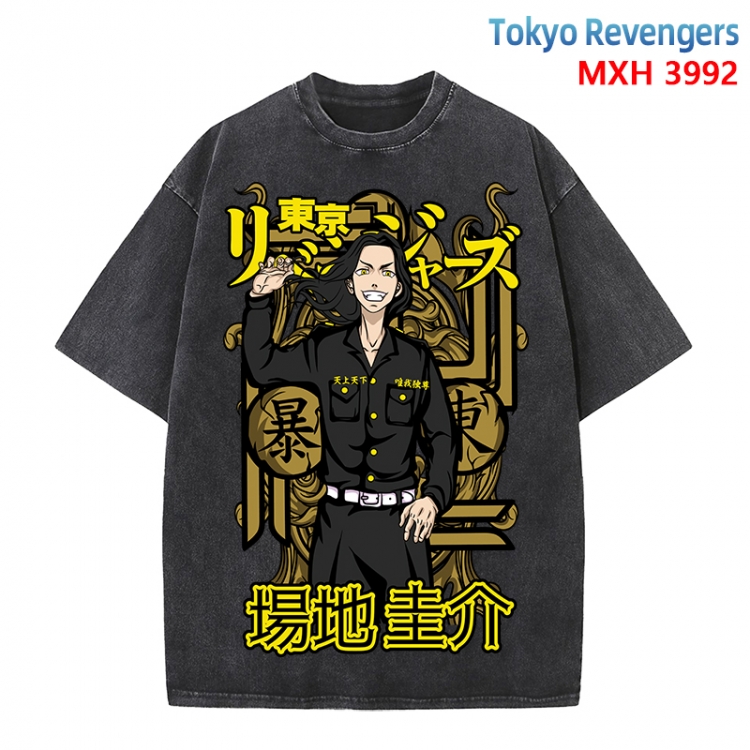 Tokyo Revengers Anime peripheral pure cotton washed and worn T-shirt from S to 4XL