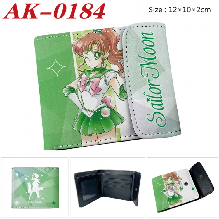 sailormoon Anime PU leather full color buckle 20% off wallet 12X10X2CM