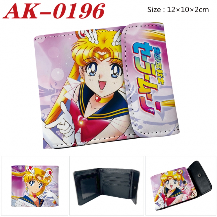sailormoon Anime PU leather full color buckle 20% off wallet 12X10X2CM